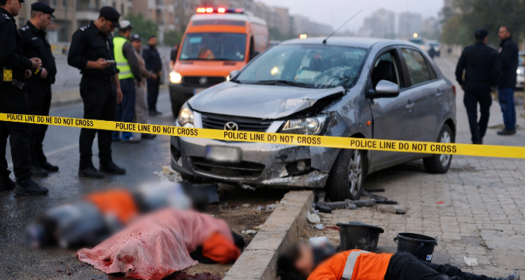 حادث مأساوي في زهراء أكتوبر: وفاة سيدتين من عاملات النظافة بعد أن دهستهما سيارة يقودها طفل بسرعة جنونية