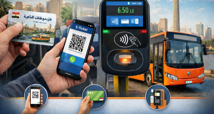 انطلاق منظومة "التذكرة المميكنة" الإلكترونية في أتوبيسات النقل العام بالقاهرة لتحسين خدمات النقل وتحقيق التحول الرقمي